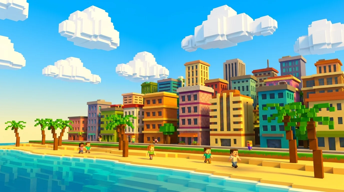 Großstadt bei Tag auf dem 4Blocks Minecraft Roleplay Server