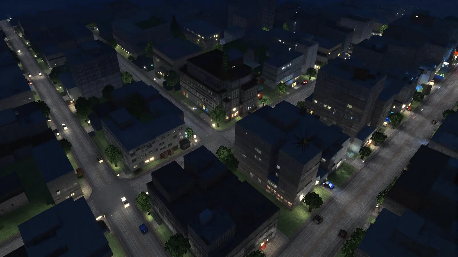 Luftaufnahme der Stadt auf dem 4Blocks Server