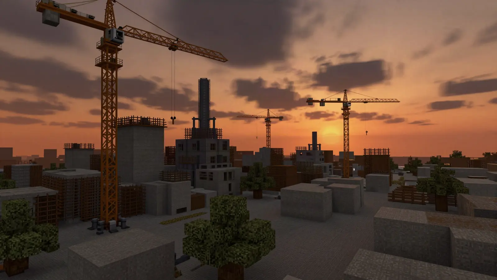 Spieler bei der Arbeit auf dem 4Blocks Server